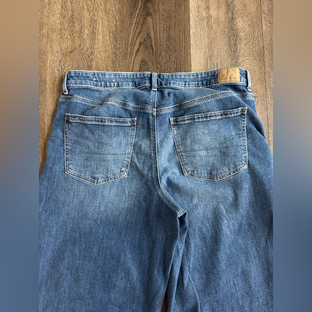 American Eagle Outfitters Flare Wide-Leg Denim Jeans, women’s size 14 - Picture 9 of 10
